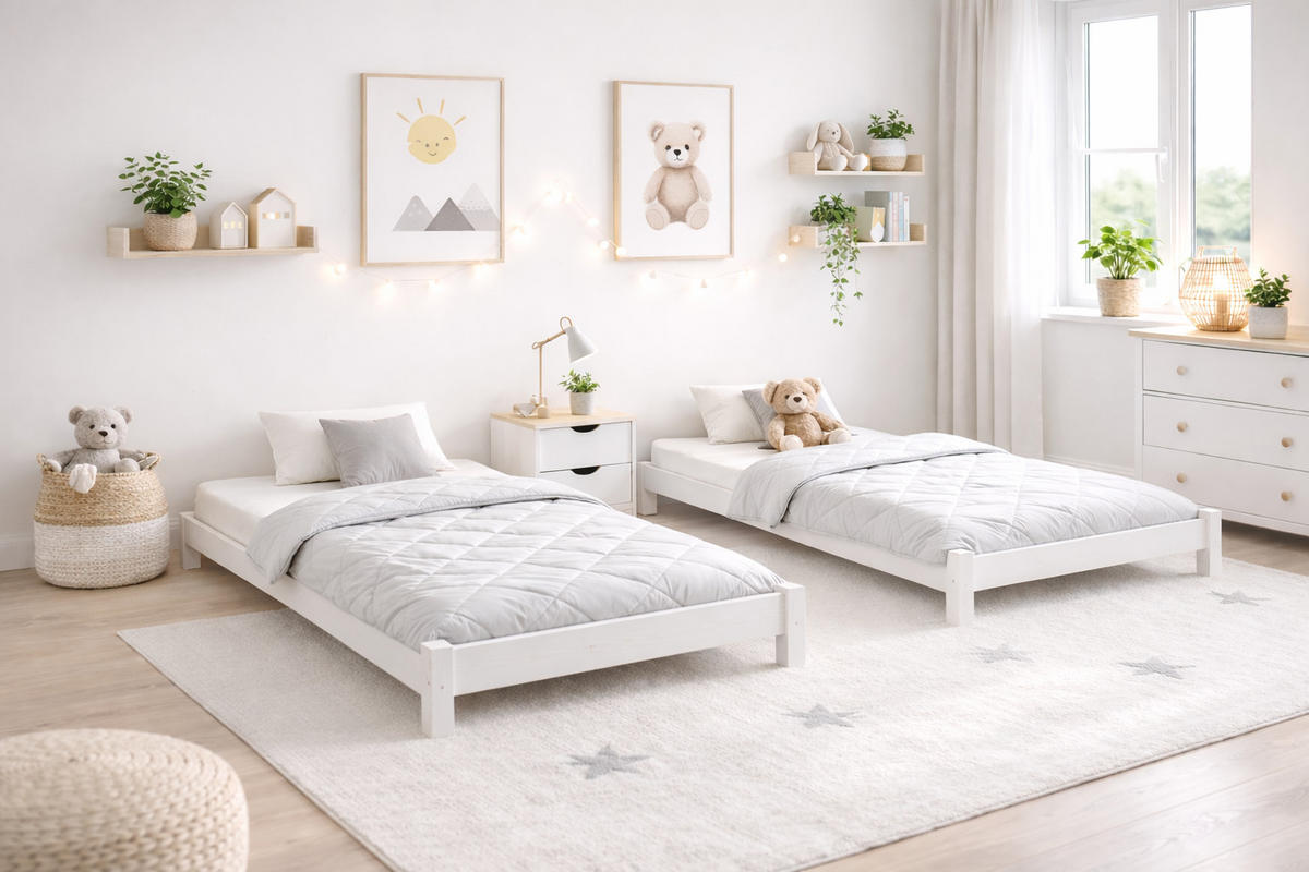 STAPELBETTEN 2-er Set Sendi 200x80 weiß - Weiß, Holzwerkstoff - LUKDOM