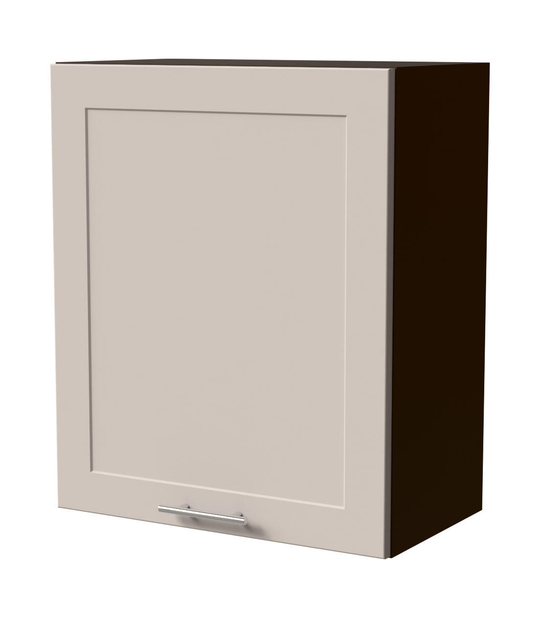 HÄNGESCHRANK Oslo W2/60 Lava / Kaschmir Matt 60 / 32,5 / 72cm - Kaschmir/Dunkelgrau, Holz/Holzwerkstoff (60/72/32.5cm) - Feldmann-Wohnen