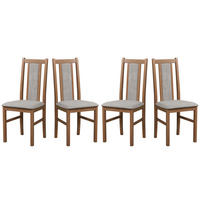 ESSZIMMERSTUHL - 4er-Set Bos 14 hell nussbaum soro 23 - Hellbraun/Beige, Holz (43/94/40cm) - Leaf Design