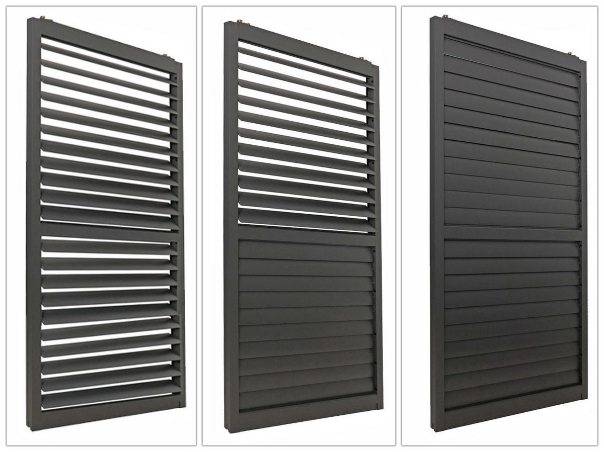 SCHIEBETÜR FÜR PERGOLA 3ER-SET Anthrazit 3er-Set-Set - Anthrazit, Metall (272/206/11cm) - MCW