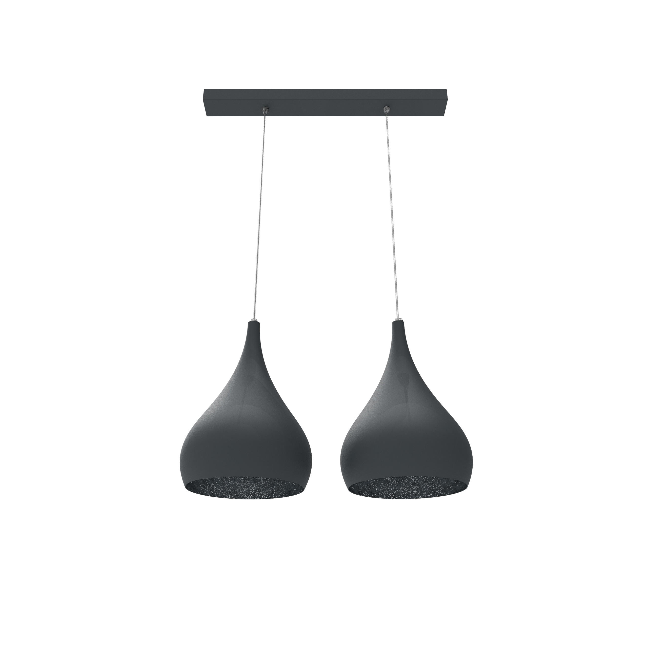 HÄNGELEUCHTE - Anthrazit, Metall (55/25/55cm) - Lumicom