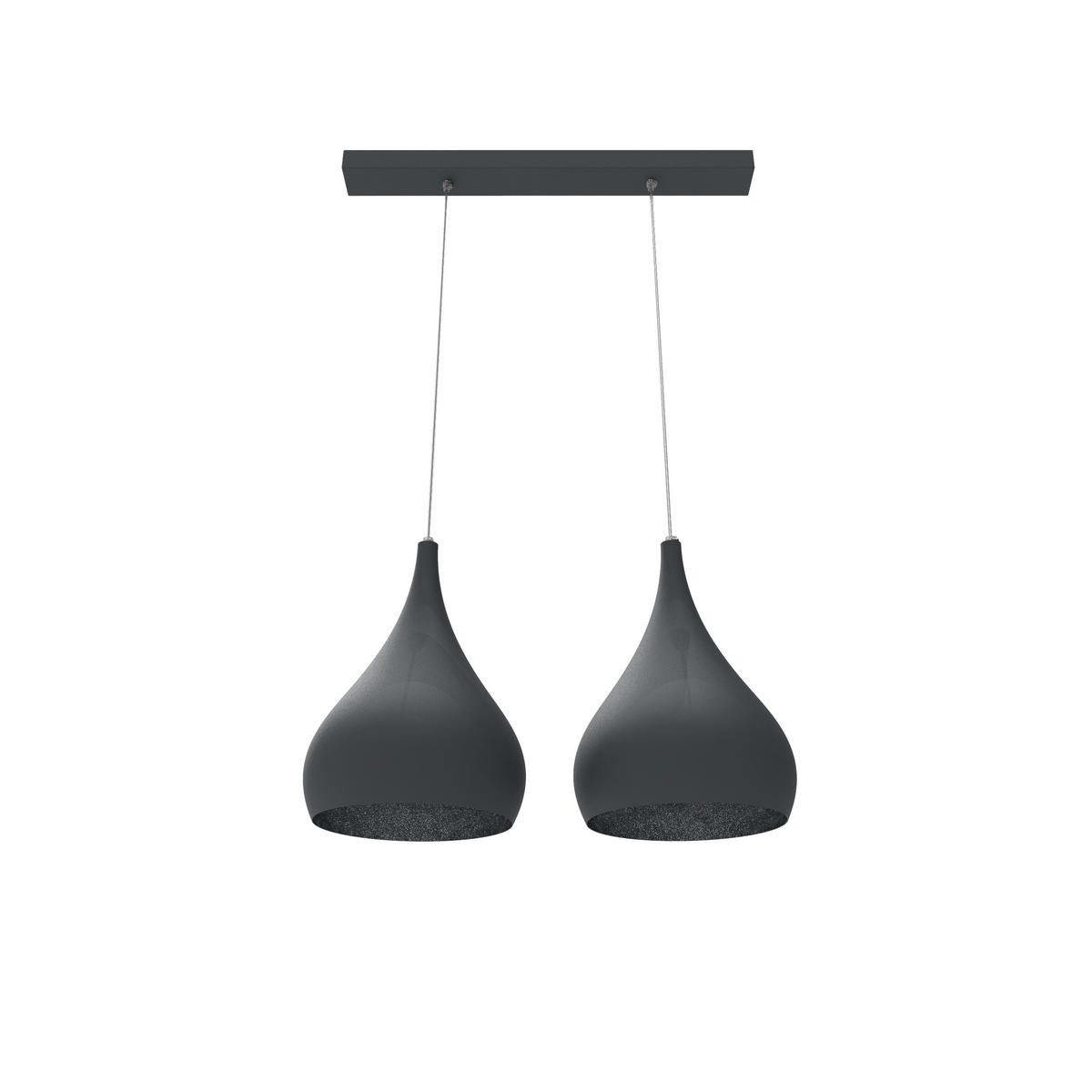 HÄNGELEUCHTE - Anthrazit, Metall (55/25/55cm) - Lumicom