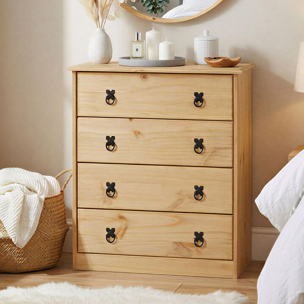 KOMMODE BARRIO - Naturfarben, Holz (71/72/34cm) - CARO-Möbel