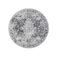 VINTAGE-TEPPICH George waschbar ø 120 cm rund - Anthrazit, Kunststoff (120/120cm) - benuta