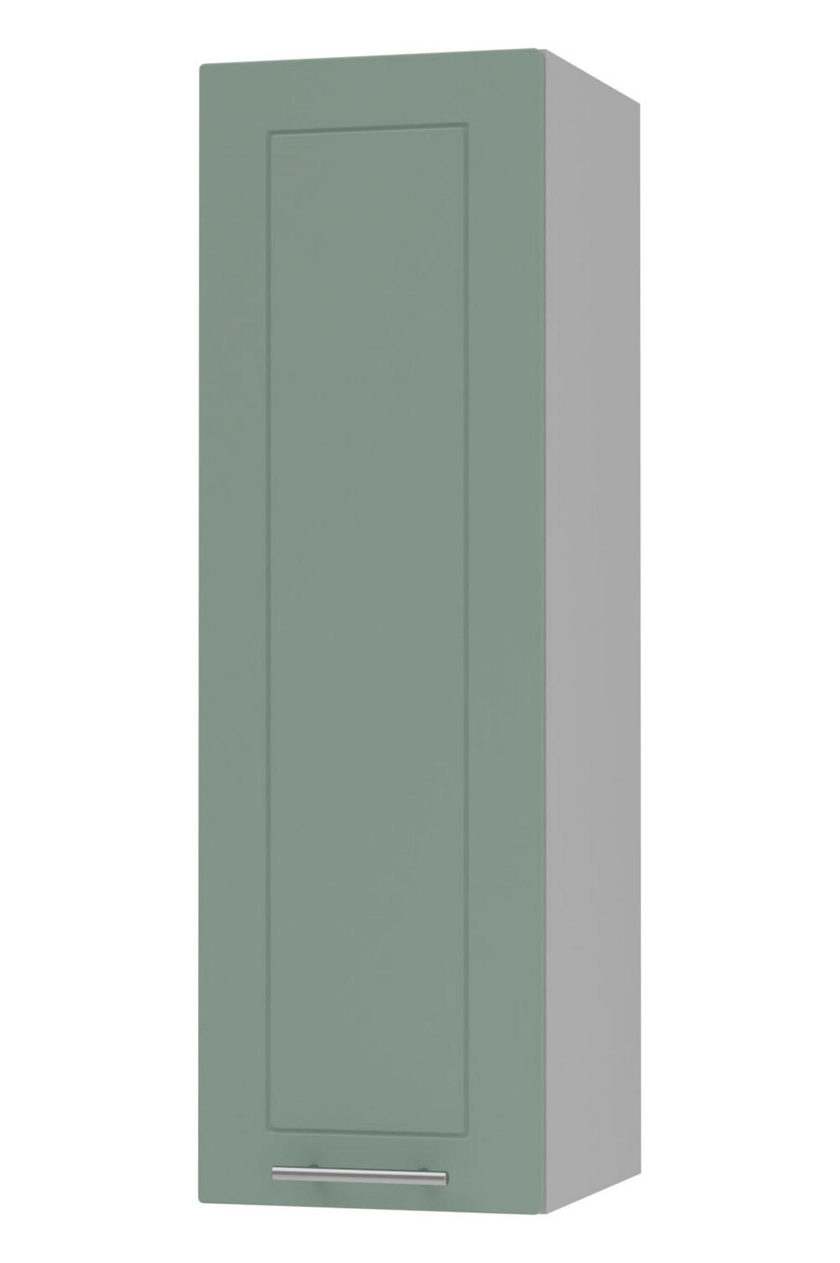 KÜCHENHÄNGESCHRANK Kvantum W4/30 Mint Matt / Grau Matt 30 / 32,5 / 96cm - Grau/Mintgrün, Holz/Holzwerkstoff (30/96/32.5cm) - Feldmann-Wohnen