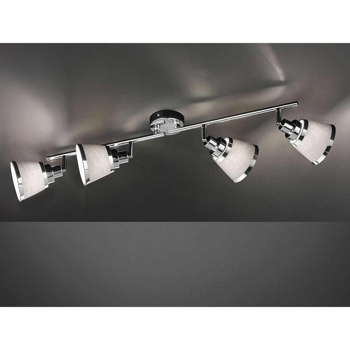 DECKENLEUCHTE Metall Textil Grau - Grau, Metall (72.5/11.3/21.5cm) - Wofi