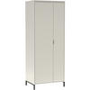DREHTÜRENSCHRANK Linna mit zwei Türen 80 cm Kaschmir - Kaschmir/Schwarz, Holzwerkstoff/Metall (80/196/55cm) - Beautysofa