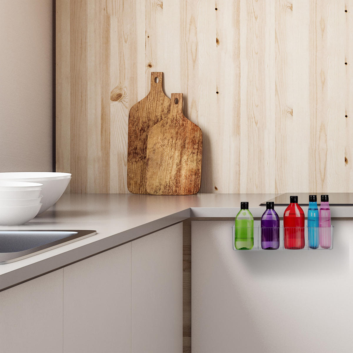 2XSCHRANKTÜR-ORGANIZER - Transparent, Kunststoff (12.5/38/10cm) - Relaxdays