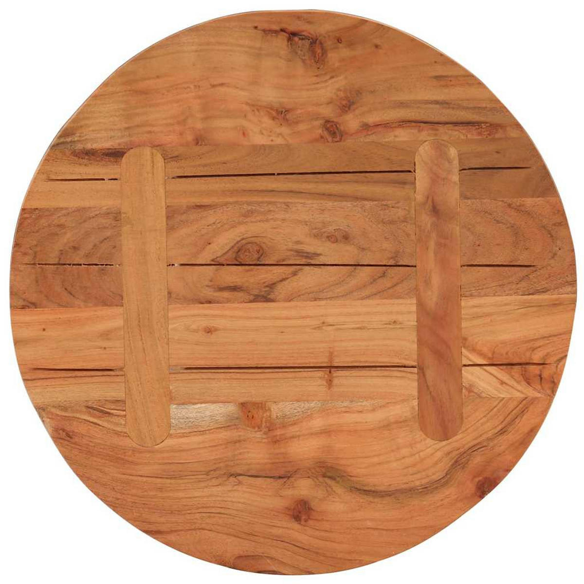 TISCHPLATTE Ø40/2,5 Cm Rund Massivholz Akazie - Naturfarben, Holz (40/40/2.5cm) - vidaXL