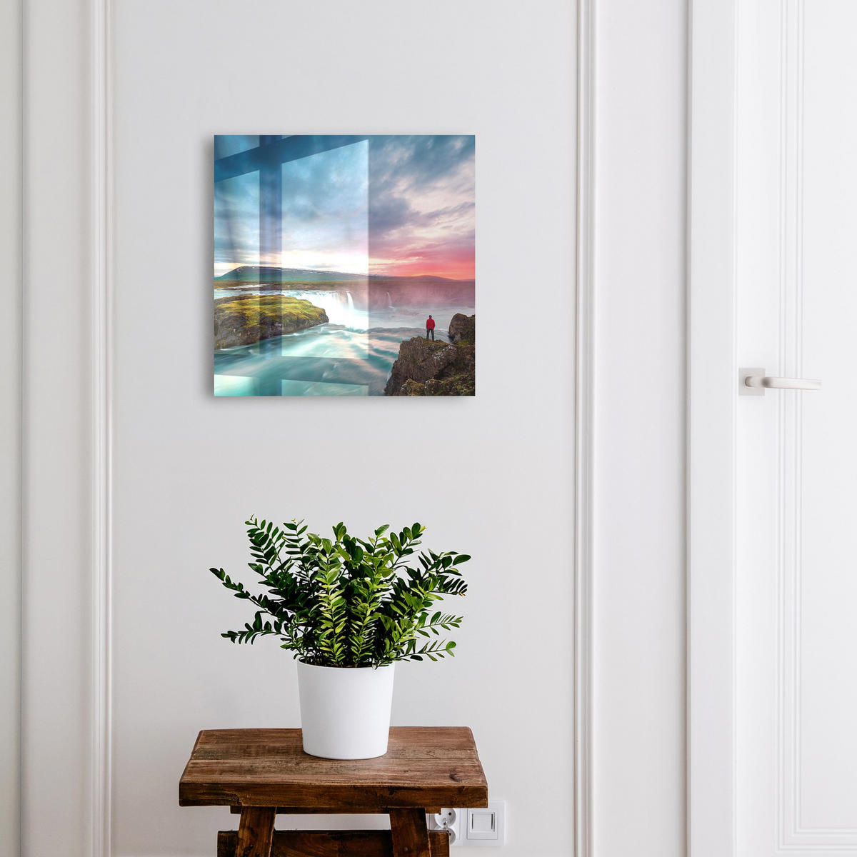SCHLÜSSELBOX Schwarz 30x30 cm- Türöffnung nach rechts - Die Kraft der Natur - Blau, Metall (30/30/5cm) - TULUP