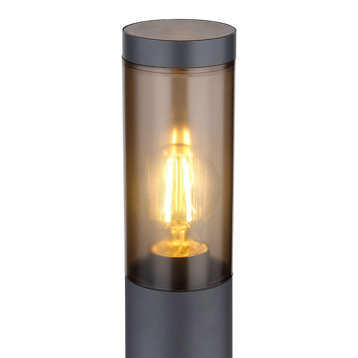 LED STEHLEUCHTE Edelstahl Anthrazit - Anthrazit, Metall (7.6/7.6/80cm) - Globo Lighting