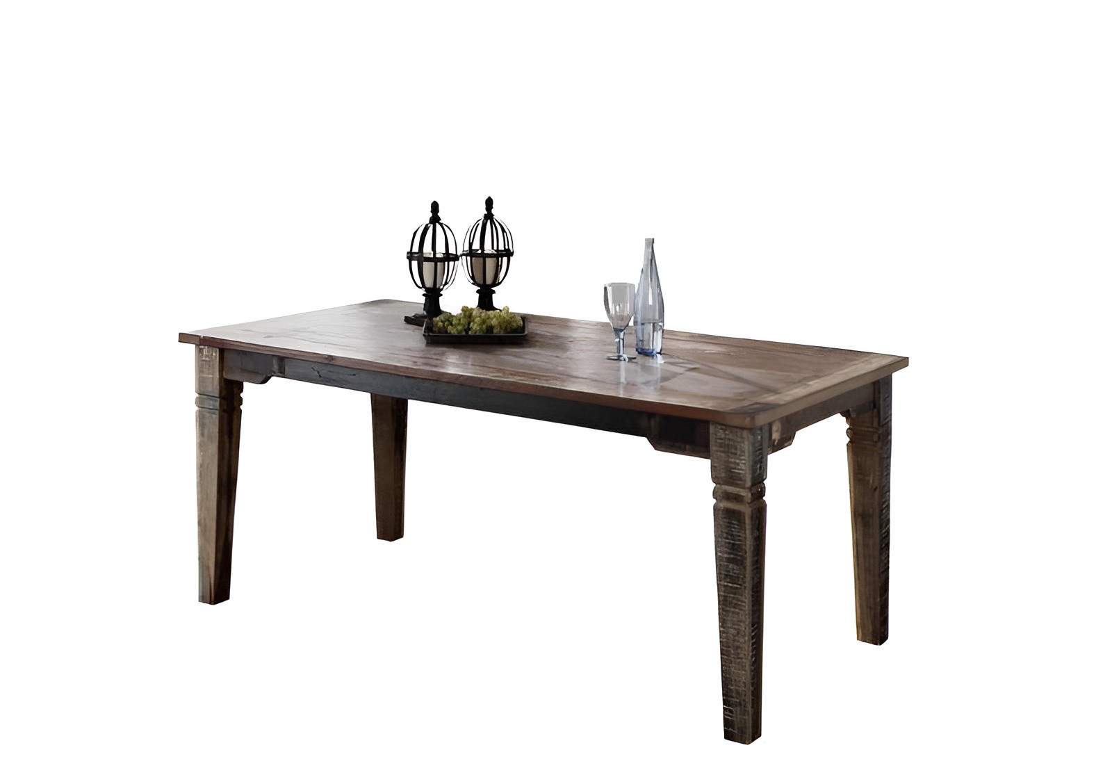 ESSTISCH Altholz 220x90x76 mehrfarbig lackiert NATURE OF SPIRIT #33 - Multicolor, Holz (90/220/76cm) - Massivmoebel24