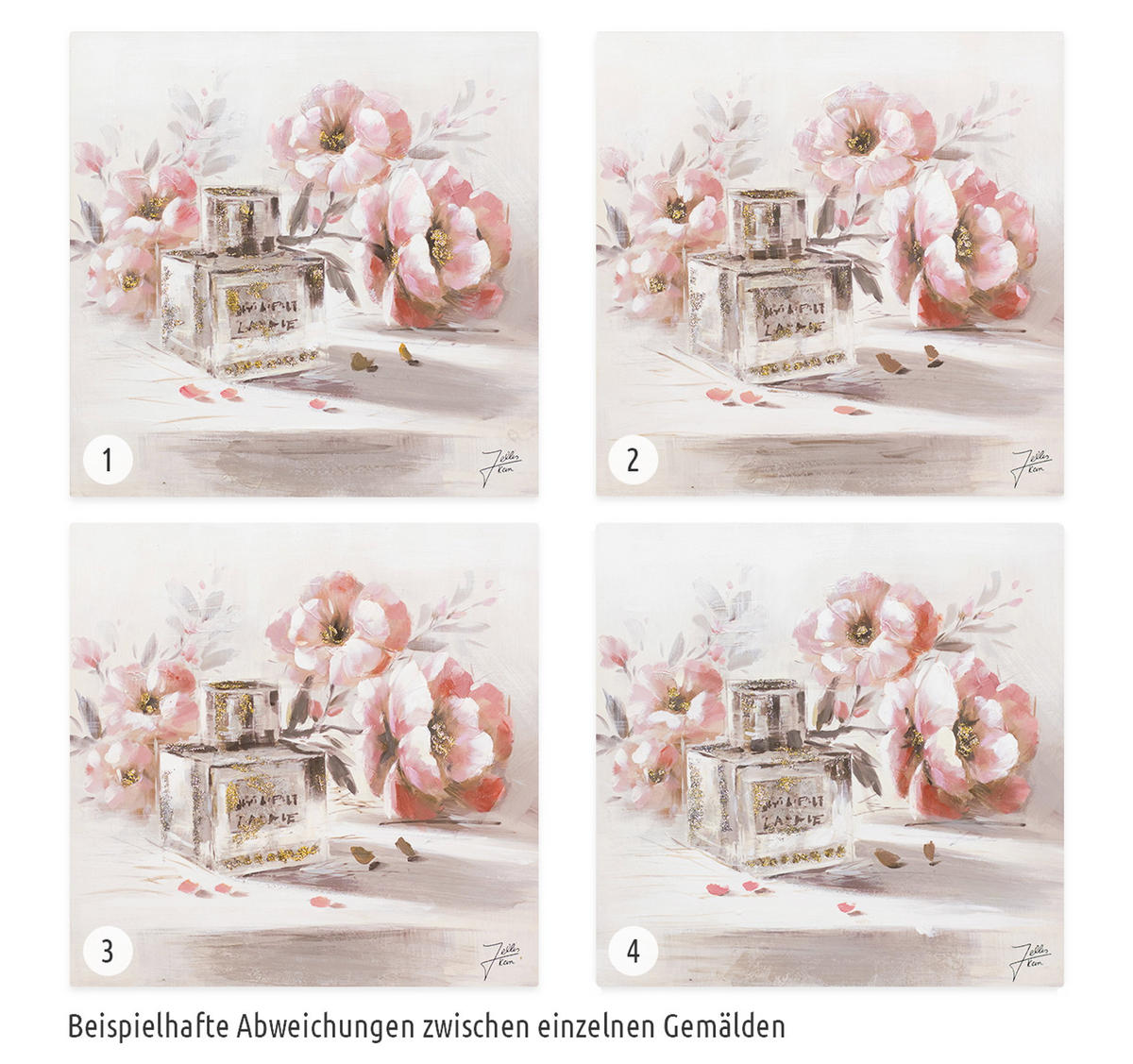 ACRYLBILD HANDGEMALT 60/60 cm - Pink, Holz/Textil (60/60cm) - KUNSTLOFT