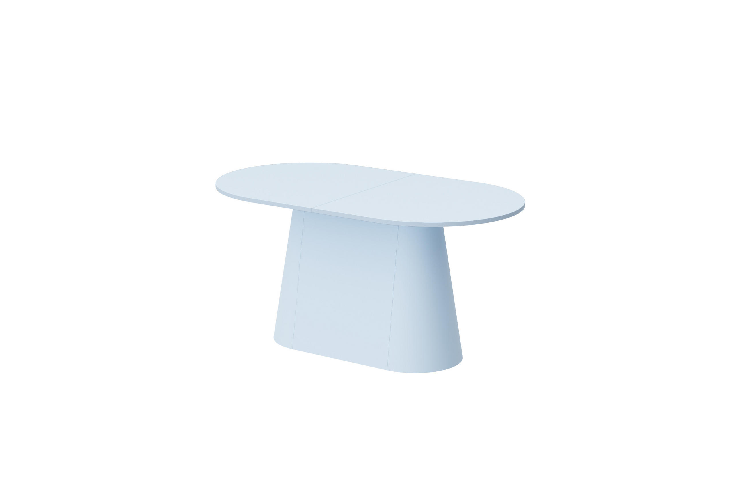 ESSTISCH oval Hellblau matt ausziehbar 160-206 cm - Hellblau, Holzwerkstoff (89/160/75cm) - designimpex