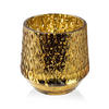 KERZENHALTER Rita Gold 7/7/8 cm Glas - Goldfarben, Glas (7/8/7cm) - Mondex