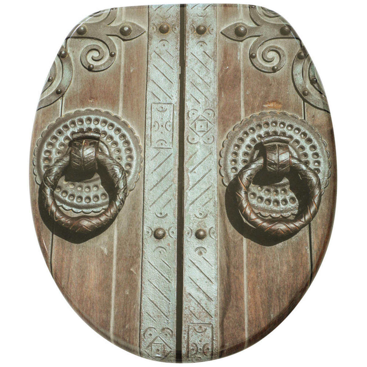 WC-SITZ mit Absenkautomatik Door - Braun, Holzwerkstoff (38/6/47cm) - Sanilo