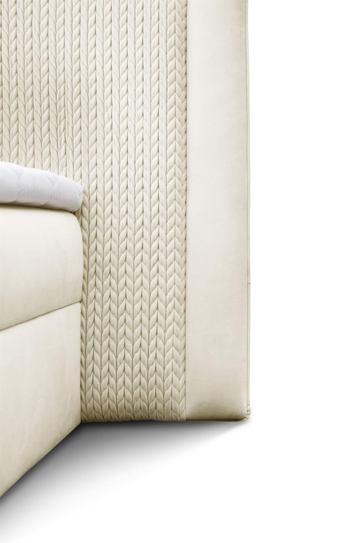 BOXBETT Cedric In Magic Velvet - Creme, Holzwerkstoff/Textil (120/200cm) - Fun Möbel