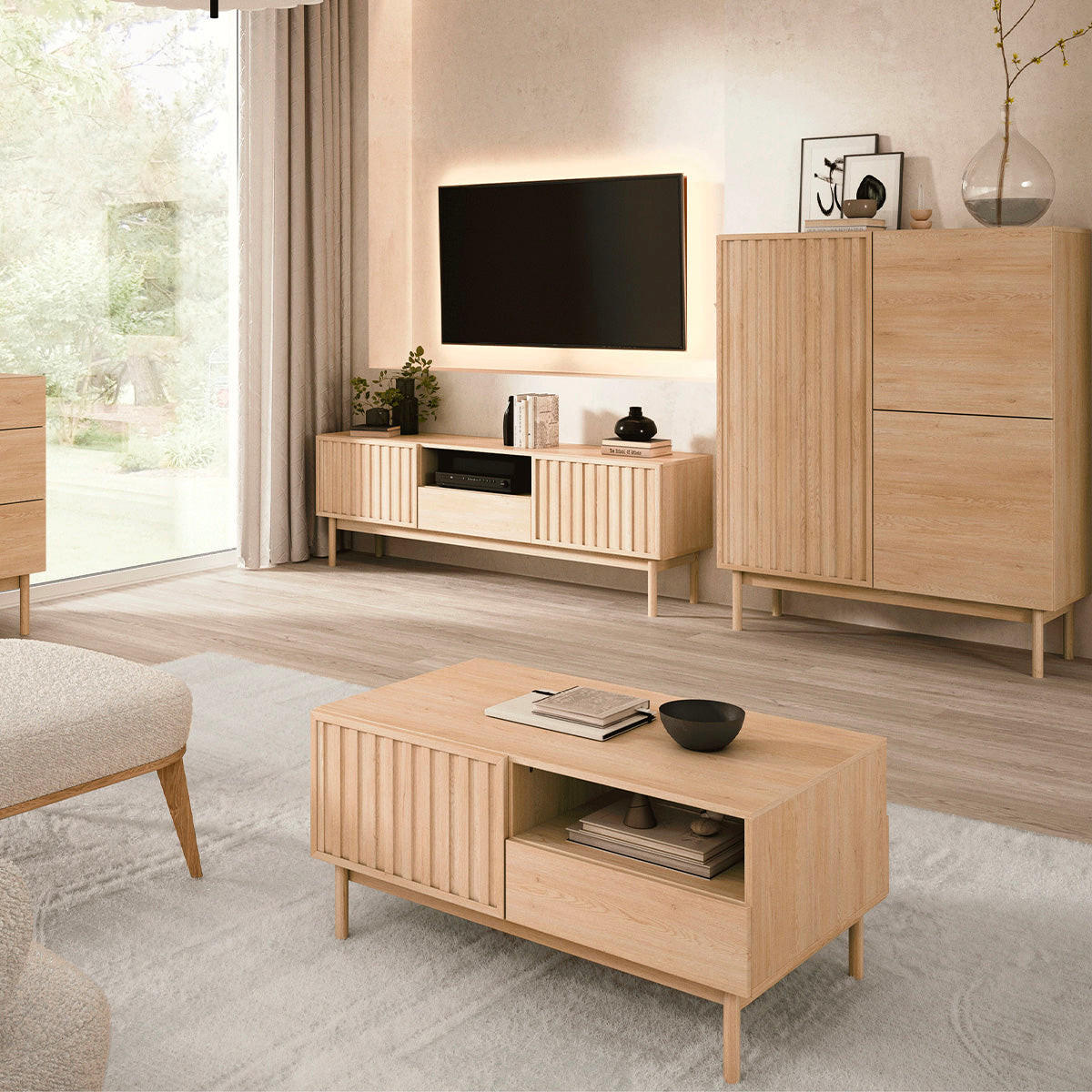 KONFERENČNÍ STOLEK Idor Dřevo - hnědá, kompozitní dřevo (63.6/106/53.3cm) - Petits-meubles