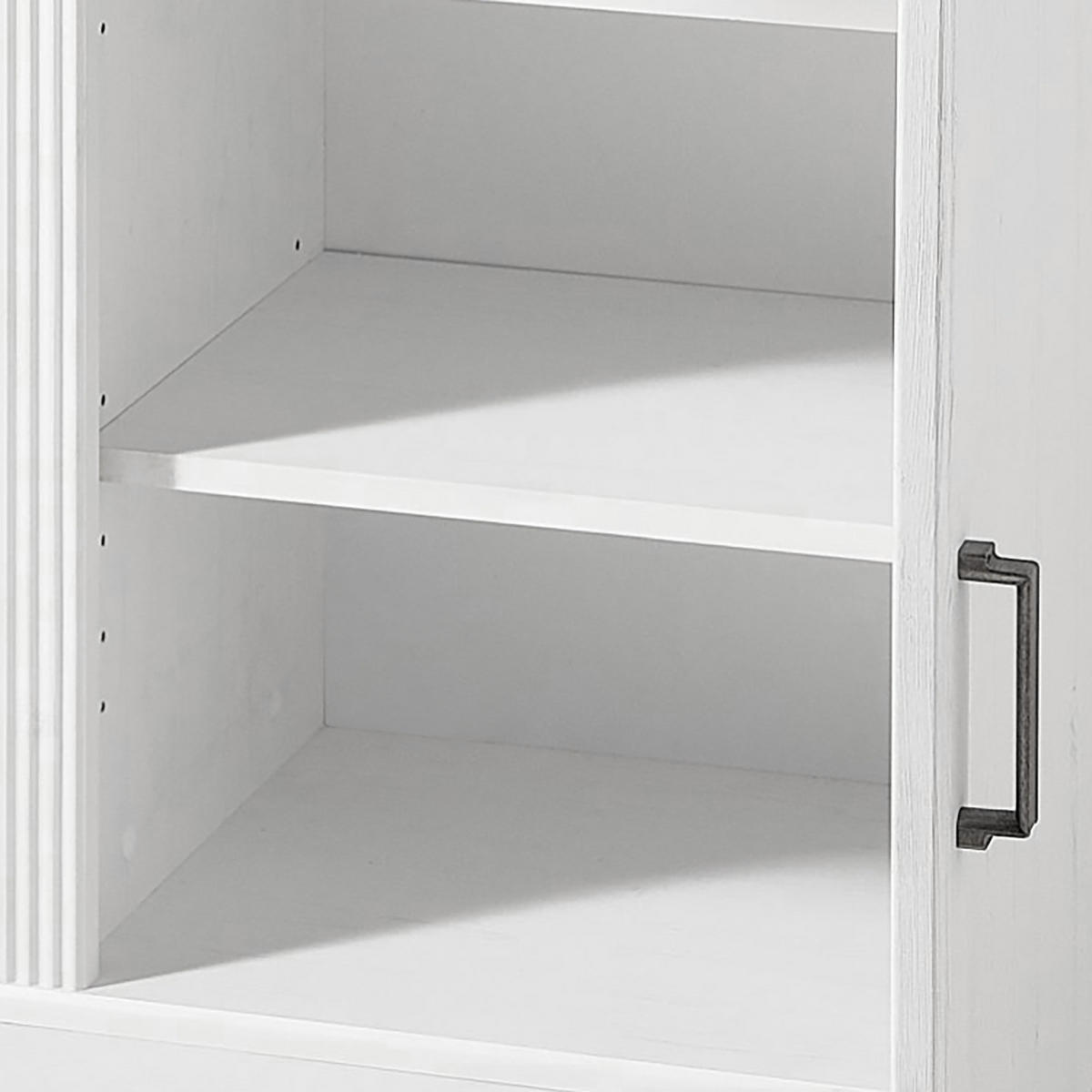 KOMMODE - Weiß/Pinienfarben, Holzwerkstoff/Metall (65/102/41cm) - home24