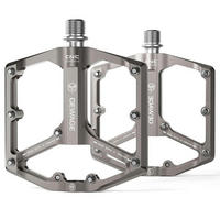 FAHRRADPEDALE Rennrad/Mountainbike Aluminiumlegierung Silber 9/16 Zoll - Silberfarben, Metall (10/1.4/10.4cm)