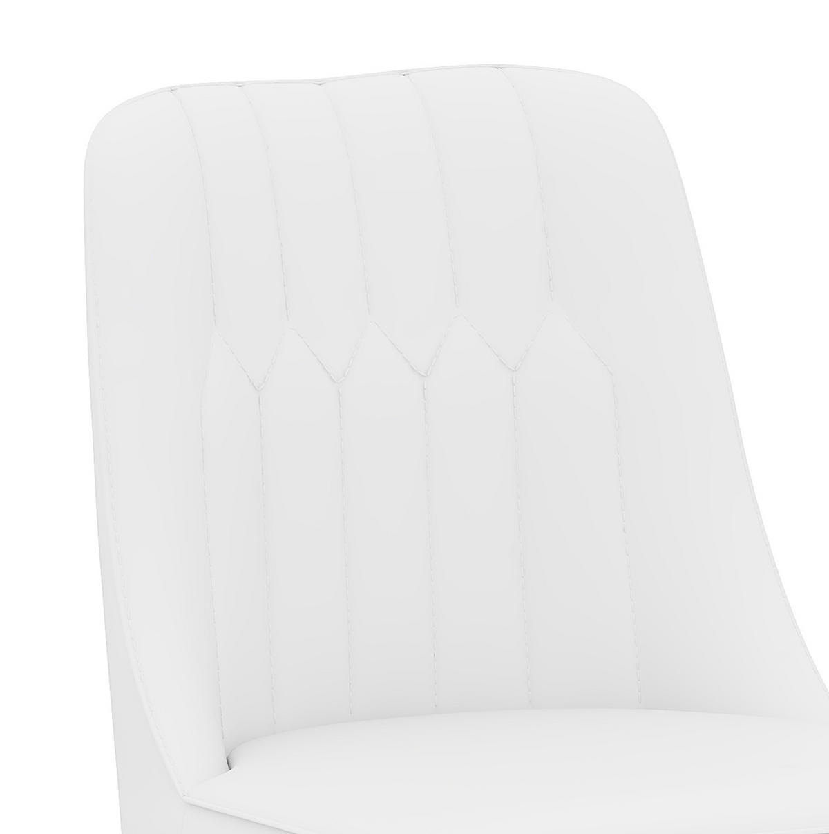 BARHOCKER höhenverstellbar & 360° drehbar 2er-Set Weiß/Silber - Silberfarben, Metall (44/117.5/44cm) - Meubliv