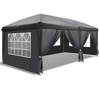 FALTPAVILLON 3 x 6 m Grau mit 6 Seitenteilen - Grau, Metall (300/268/600cm)
