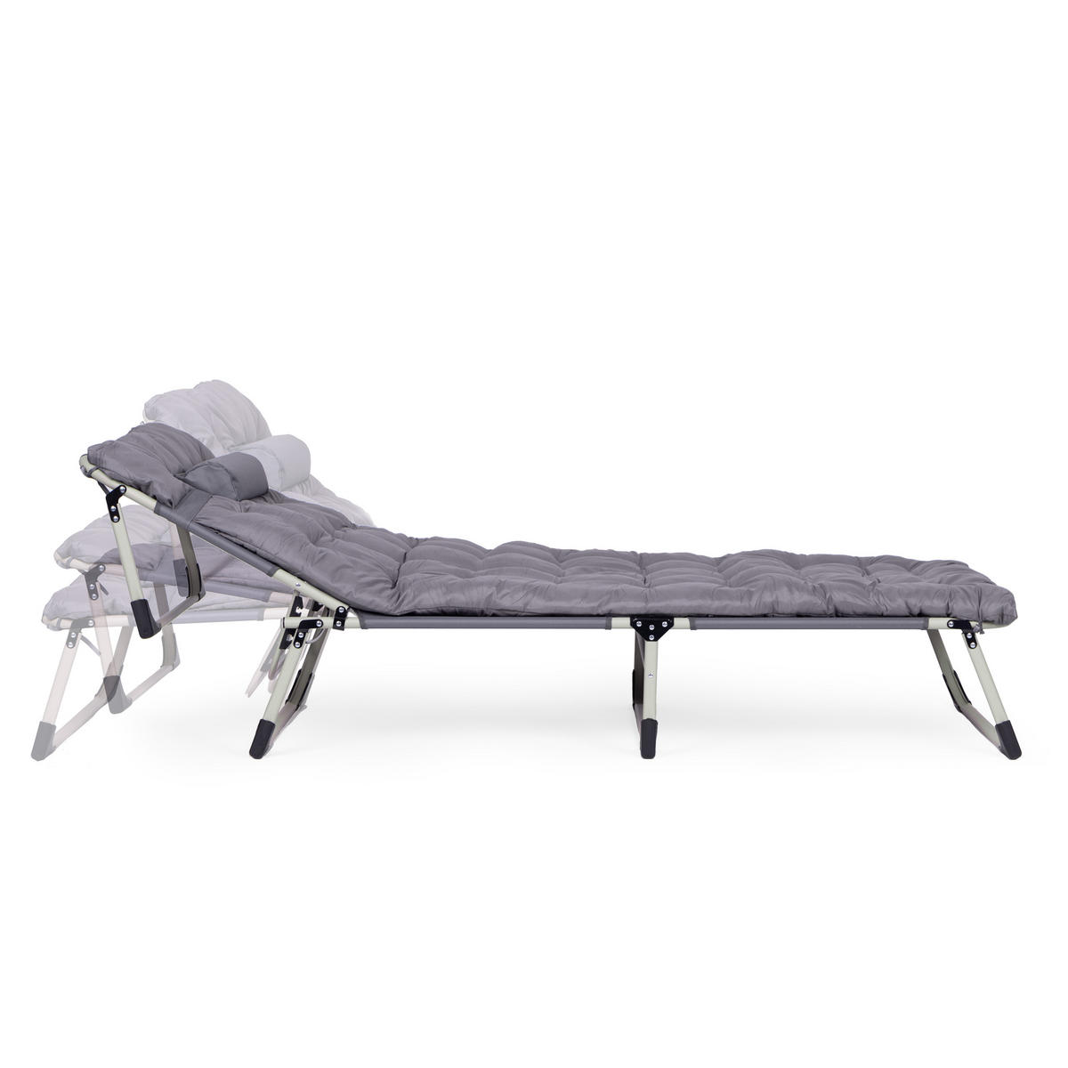 SONNENLIEGE klappbar - Grau, Metall (67/77/193cm) - Mat-Haus