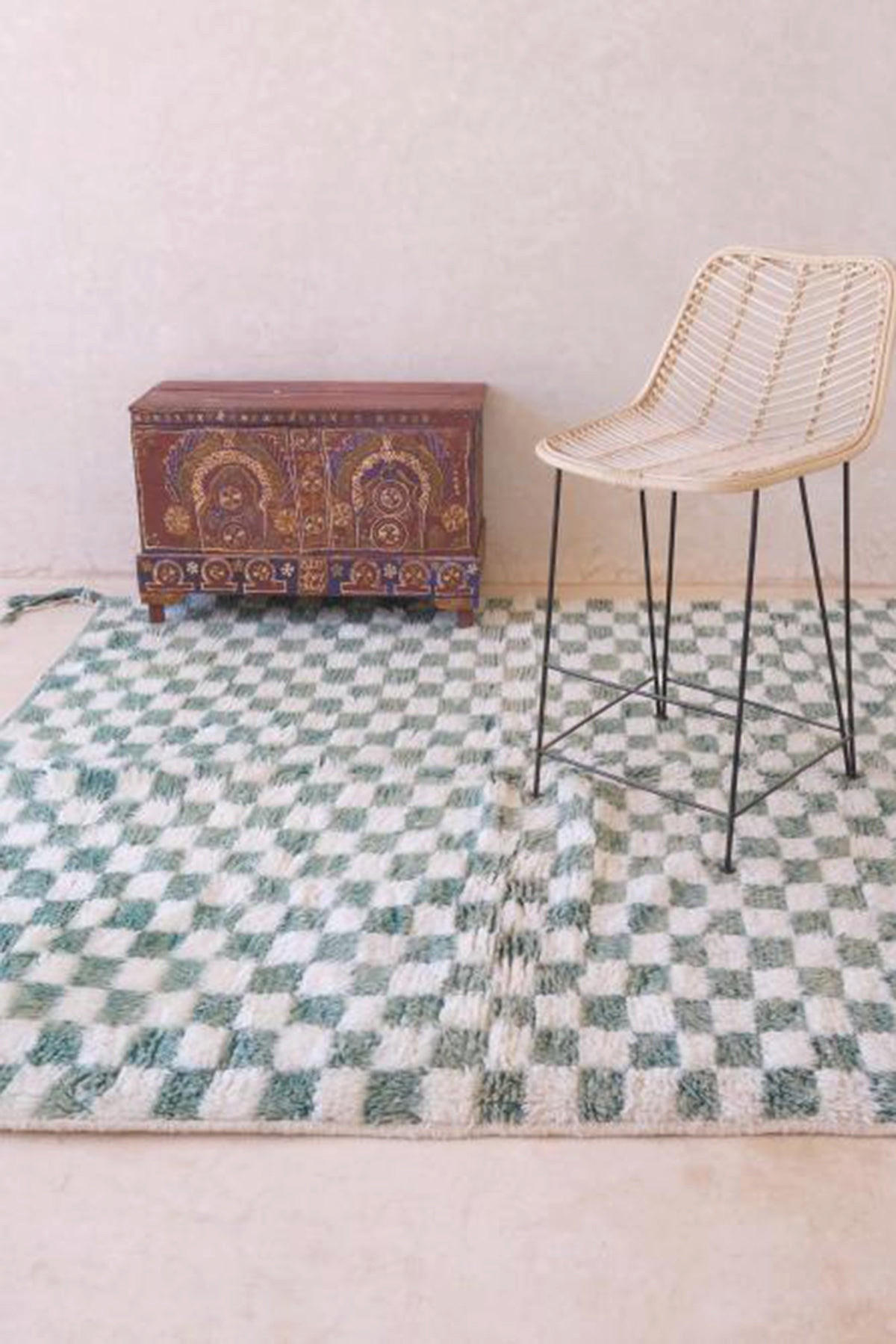 BERBERTEPPICH aus reiner Wolle 193x 212 cm - Grün, Naturmaterialien (193/212cm) - AFK Living