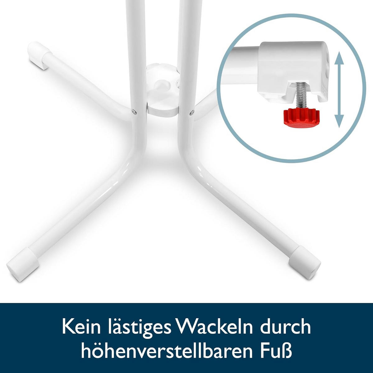 STEHTISCH Bellini Ø70xH110cm Weiß (2tlg) - Weiß, Holz/Metall (70/70/110cm) - Beautissu 