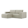 ECKSOFA Links Strukturstoff Stoff Beige - Beige/Creme, Kunststoff/Textil (167/224cm) - Makamii
