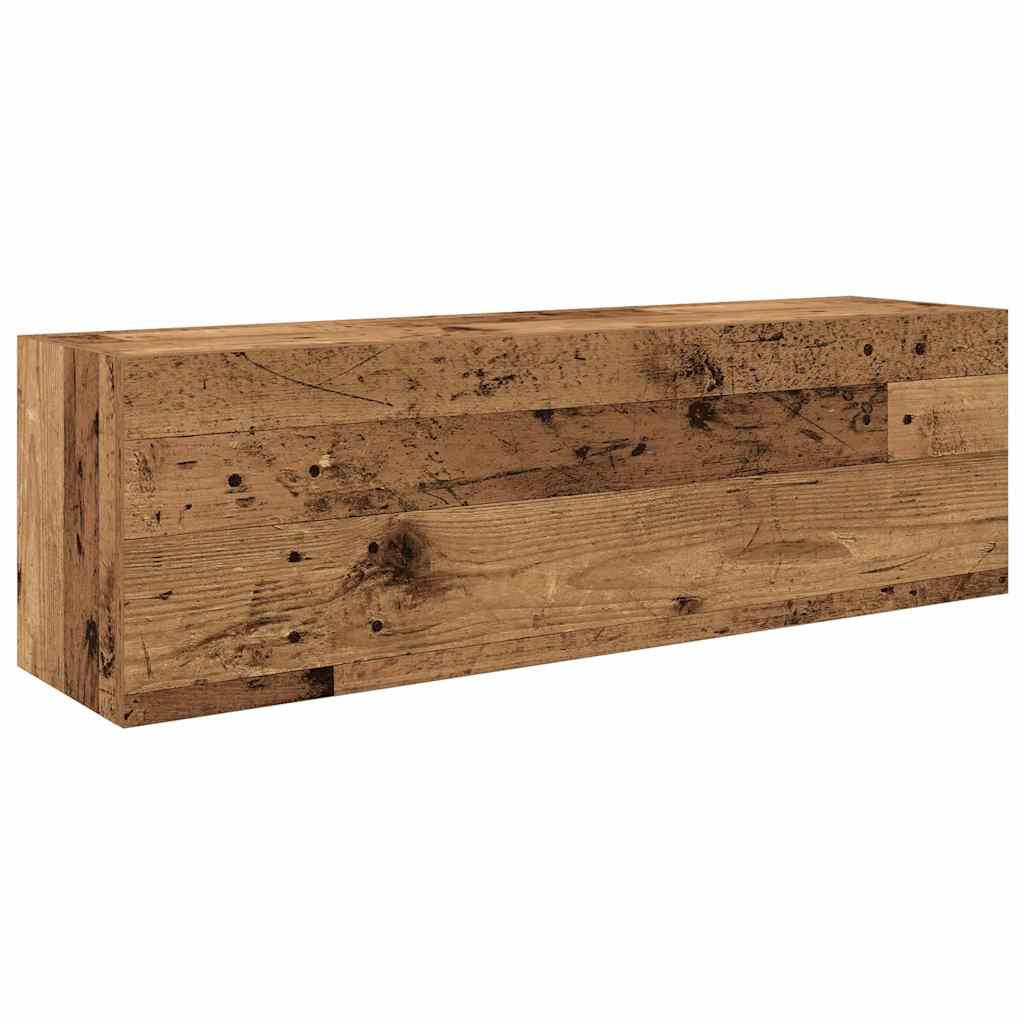 BAD-WANDSCHRANK Altholz-Optik 100/25/30 Cm Holzwerkstoff - Dunkelbraun, Holzwerkstoff (25/30/100cm) - vidaXL