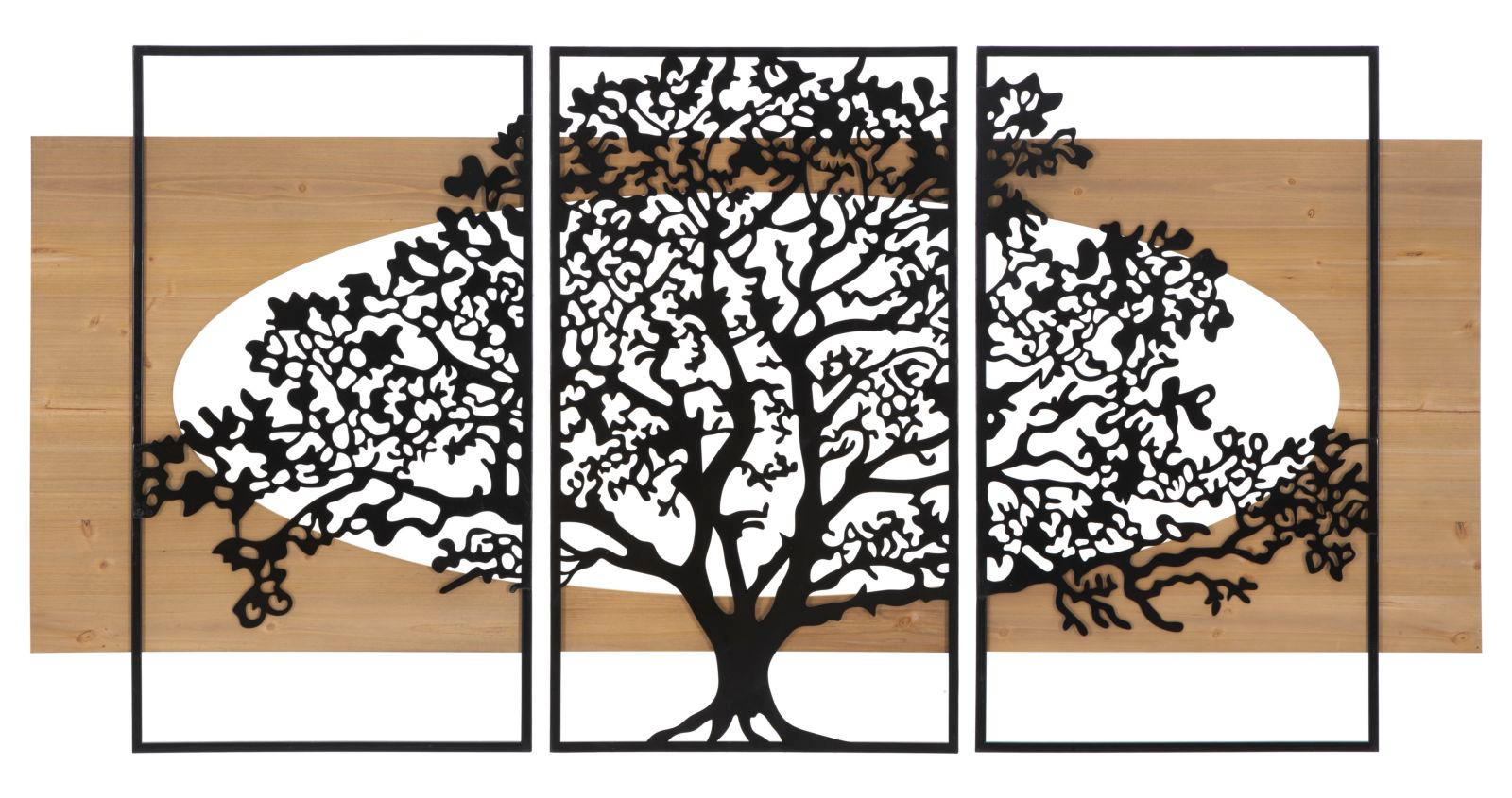 Mauro Ferretti Wanddekorationen Schwarz, Braun 176x90x2 cm