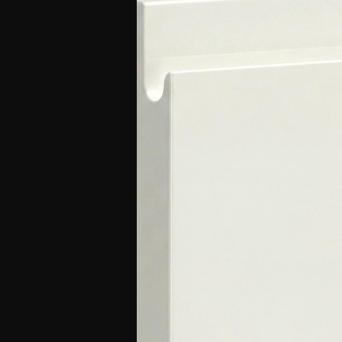 HÄNGESCHRANK Florence W3S/90 Schwarz / RAL 1013 perlweiß HG 90 / 32,5 / 72cm - Weiß Hochglanz/Schwarz, Holz/Holzwerkstoff (90/72/32.5cm) - Feldmann-Wohnen