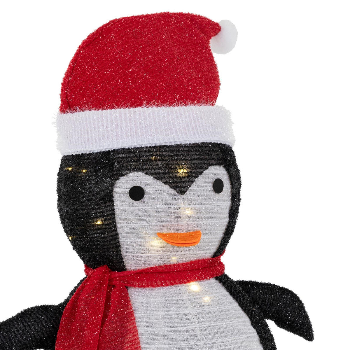 WEIHNACHT Pinguin - Rot, Kunststoff (58/68/32cm) - ECD-Germany