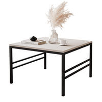 COUCHTISCH FORMA 60/60 cm Quadrat, Schwarz / Kaschmir - Kaschmir/Schwarz, Metall (60/60/40cm) - Idohome