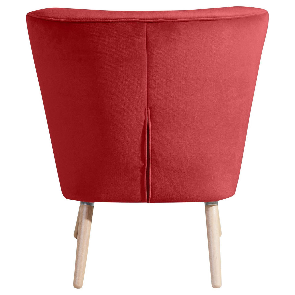 SESSEL Kassi Bezug Samtvelours Buche natur / ziegel - Rot, Kunststoff (69/80/68cm) - 58aufmkessel
