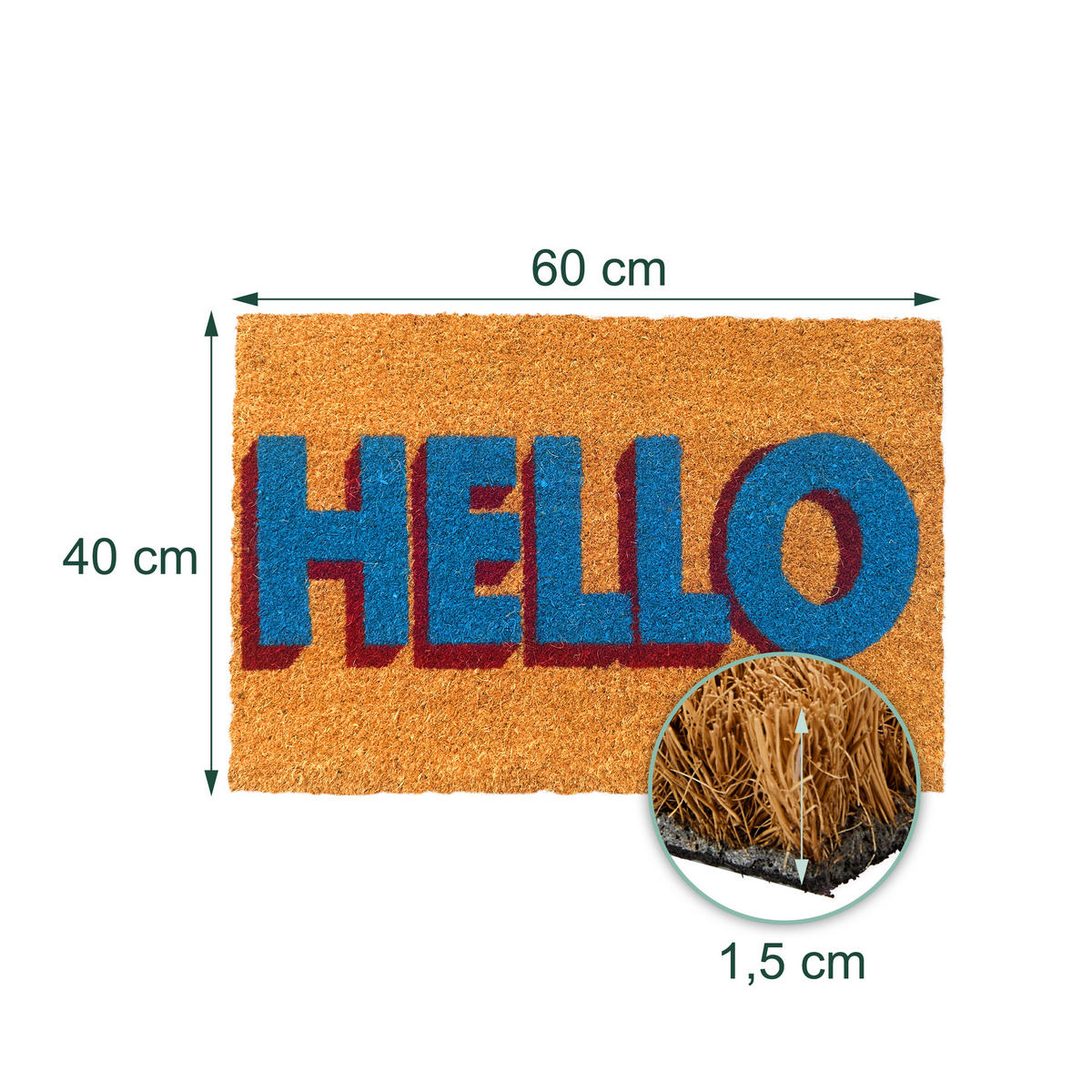 ROHOŽ - viacfarebná, textil/plast (60/40cm) - Relaxdays