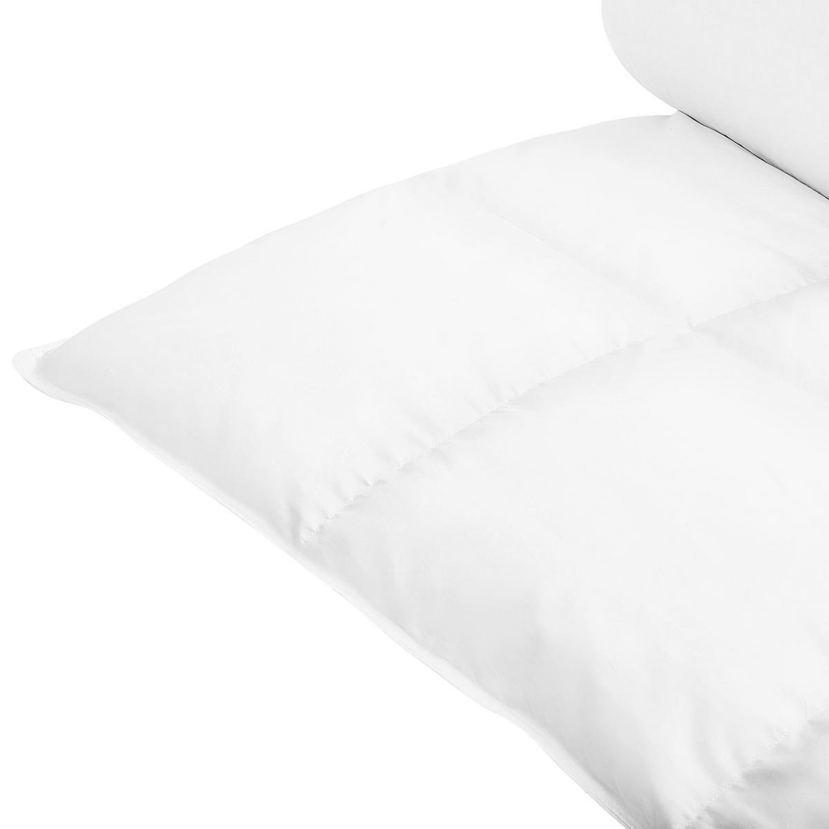 PŘIKRÝVKA Kachní prachové peří Extra Teplá 155/220 cm Grossglockner - bílá, textil (155/220cm) - Beliani