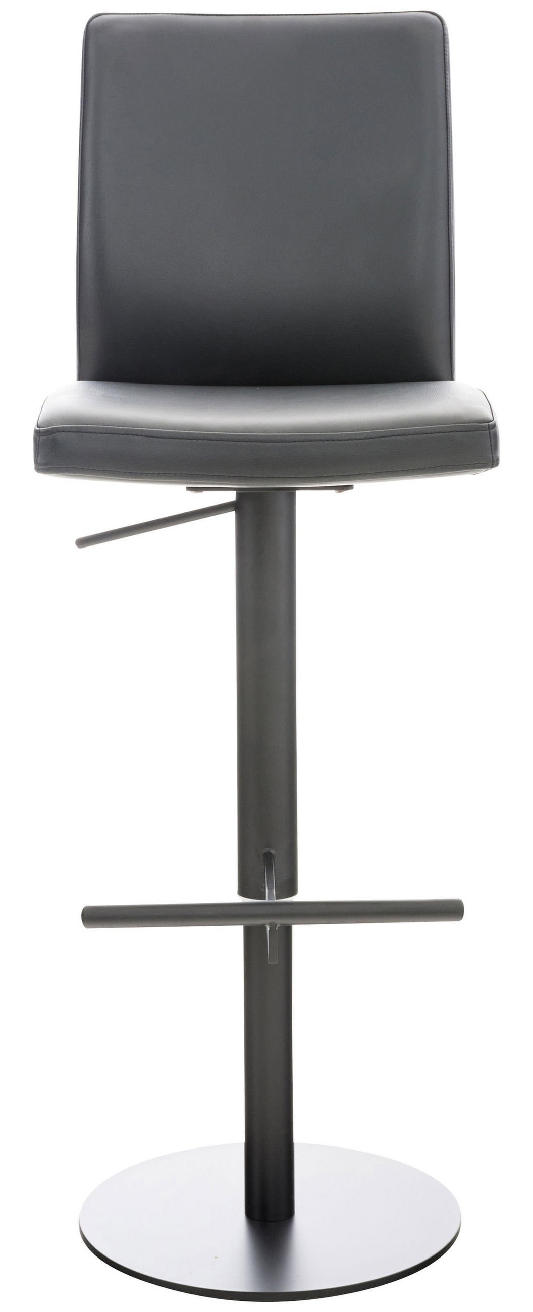 BARHOCKER Cadiz 93x40x49 cm schwarz - Schwarz, Leder (40/93/49cm) - furnicato