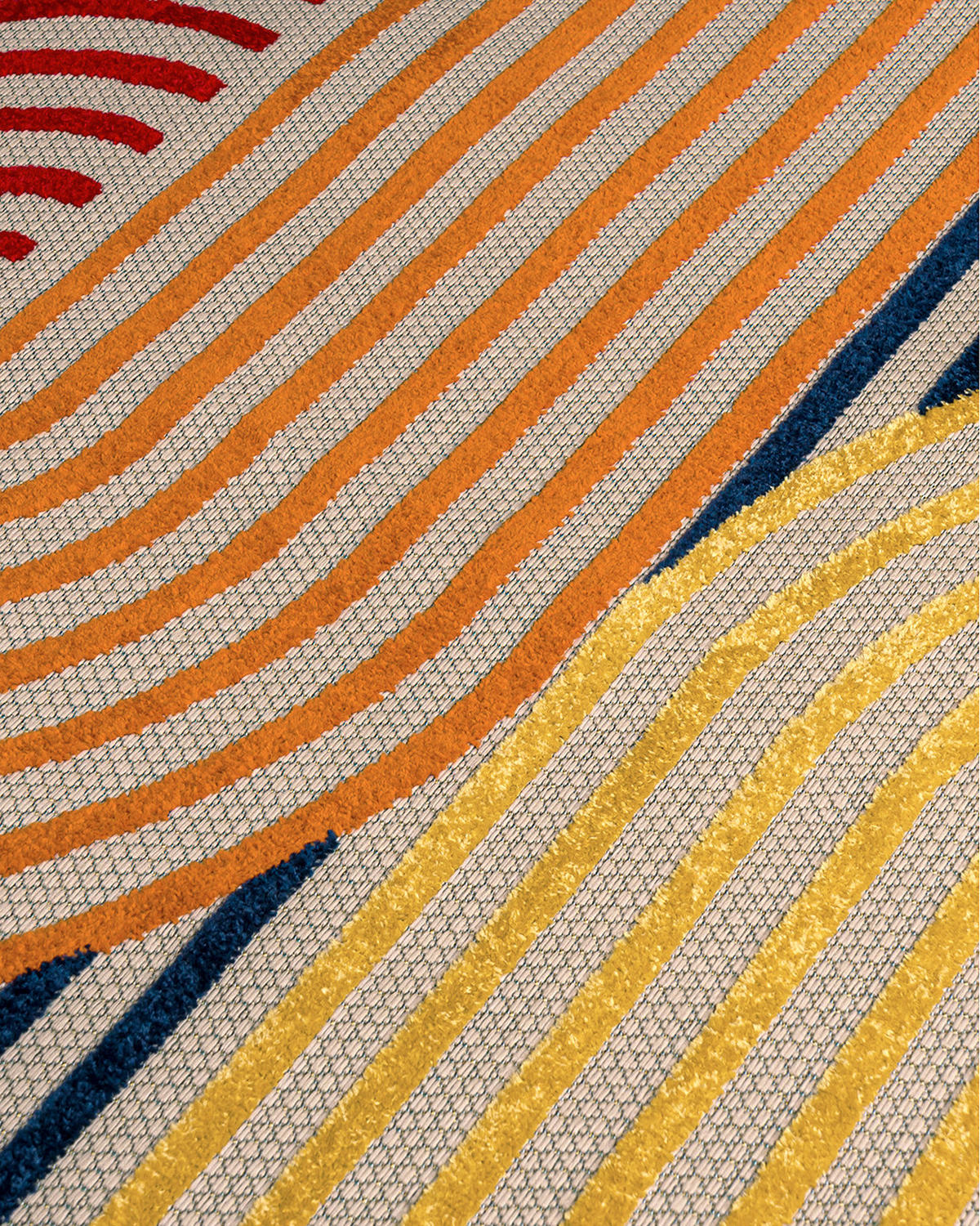 TEPPICH In-& Outdoor Fano Primula Mazovia 200x300cm Rot Gelb Abstrakt Kurzflor - Gelb, Textil (200/300cm) - Mazovia