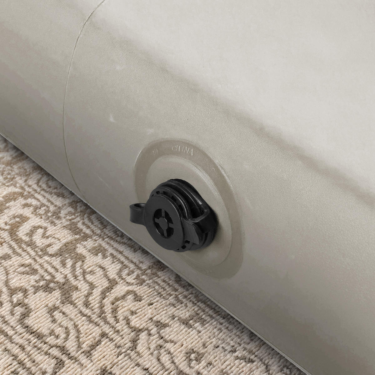 LUFTBETT Luftmatratze Camping 1 Person 183x71x12cm beige aufblasbar ohne Pumpe - Beige, Kunststoff (71/183cm) - Avenli