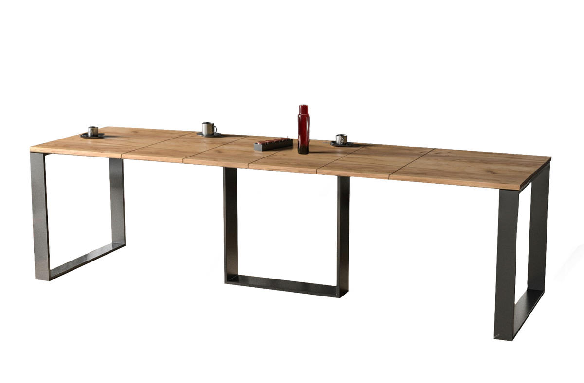 ESSTISCH Borys Max ausziehbar bis 330cm - Eiche Bianco, Holzwerkstoff (130/85/76cm) - Endo-Moebel