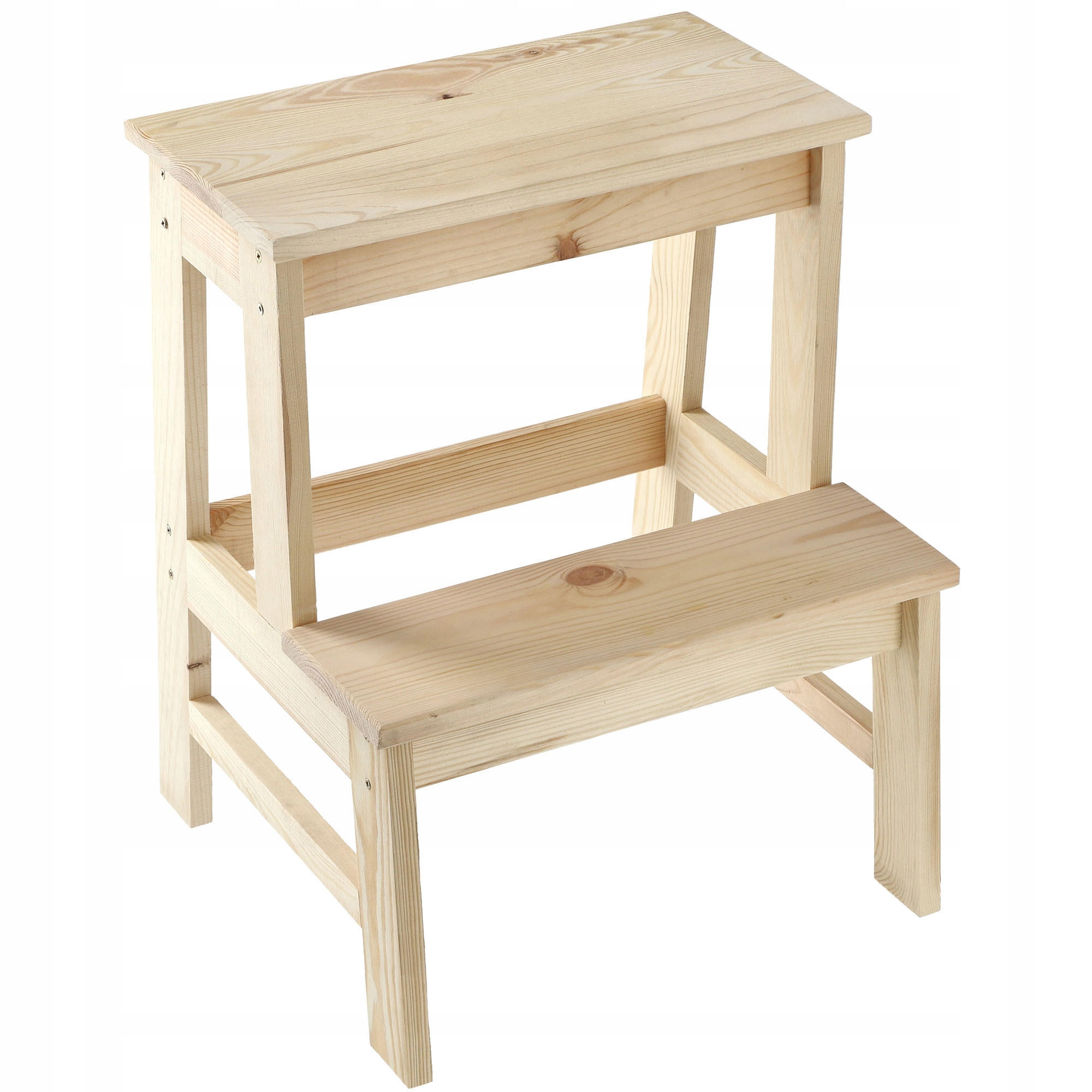 LEITERHOCKER aus Holz 40 x 50 cm - Naturfarben, Holz (40/35cm) - KADAX