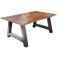 ESSTISCH DORA A - Beige/Silberfarben, Holz/Metall (80/120/77cm) - SAM