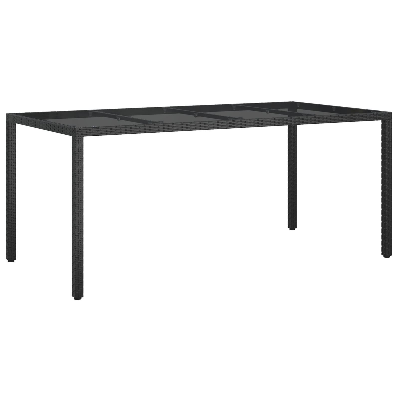 GARTENTISCH Tischwald 90/75.5/190 cm - Schwarz, Naturmaterialien (190/90/75.5cm) - ZMH