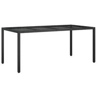 GARTENTISCH Tischwald 90/75.5/190 cm - Schwarz, Naturmaterialien (190/90/75.5cm) - ZMH