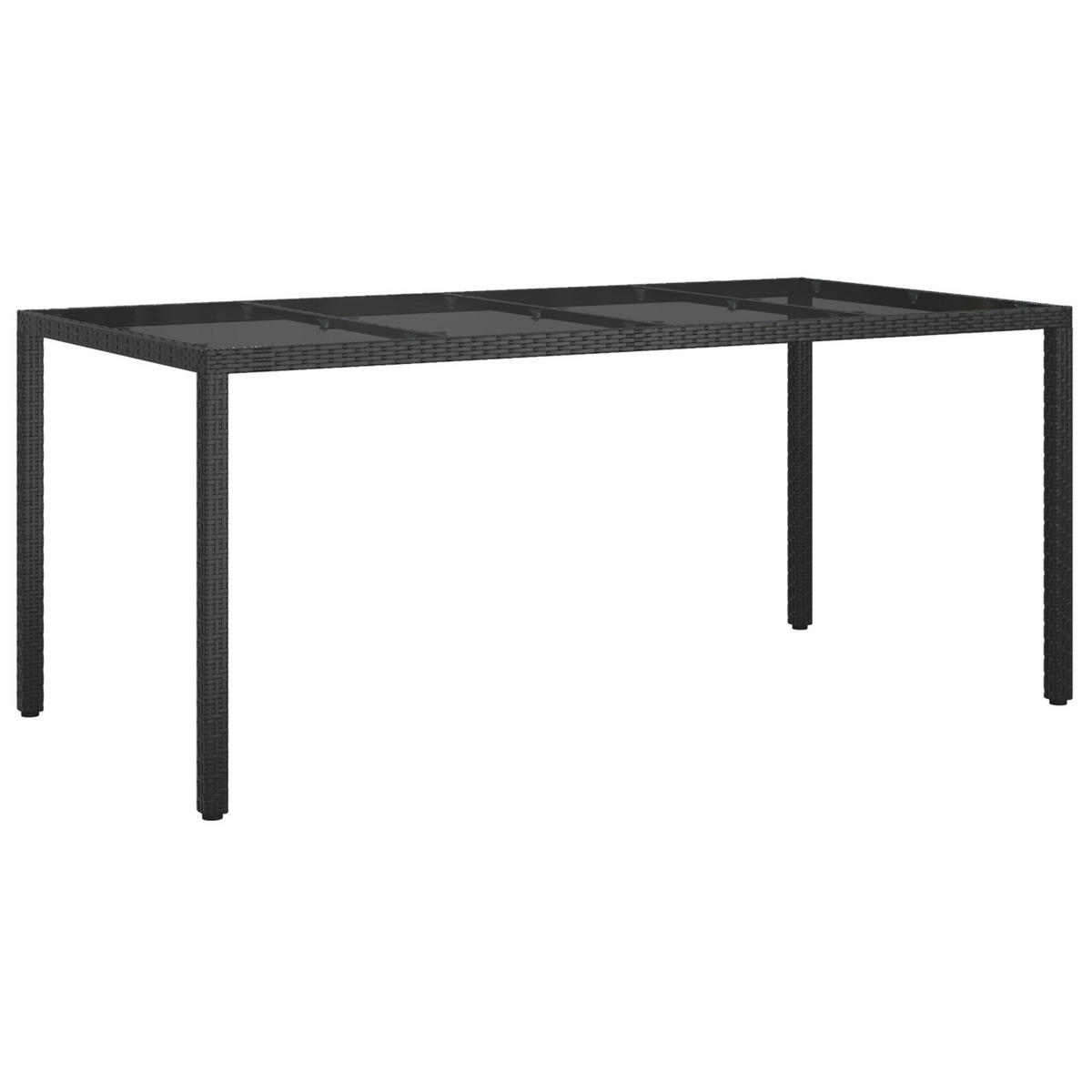 GARTENTISCH Tischwald 90/75.5/190 cm - Schwarz, Naturmaterialien (190/90/75.5cm) - ZMH