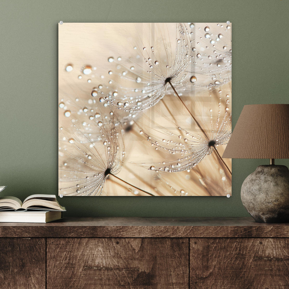 OBRAZ NA AKRYLOVOM SKLE Púpava - Abstraktné - Príroda - Béžová 50x50 cm - hnedá, sklo (50/50cm) - MuchoWow
