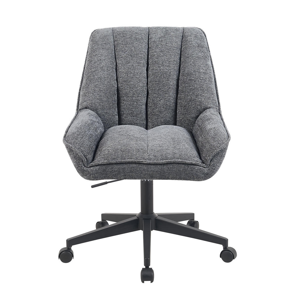 BÜROSTUHL Mika-Jette - Schwarz/Grau, Textil/Metall (60/85/68cm) - DUBI Möbel
