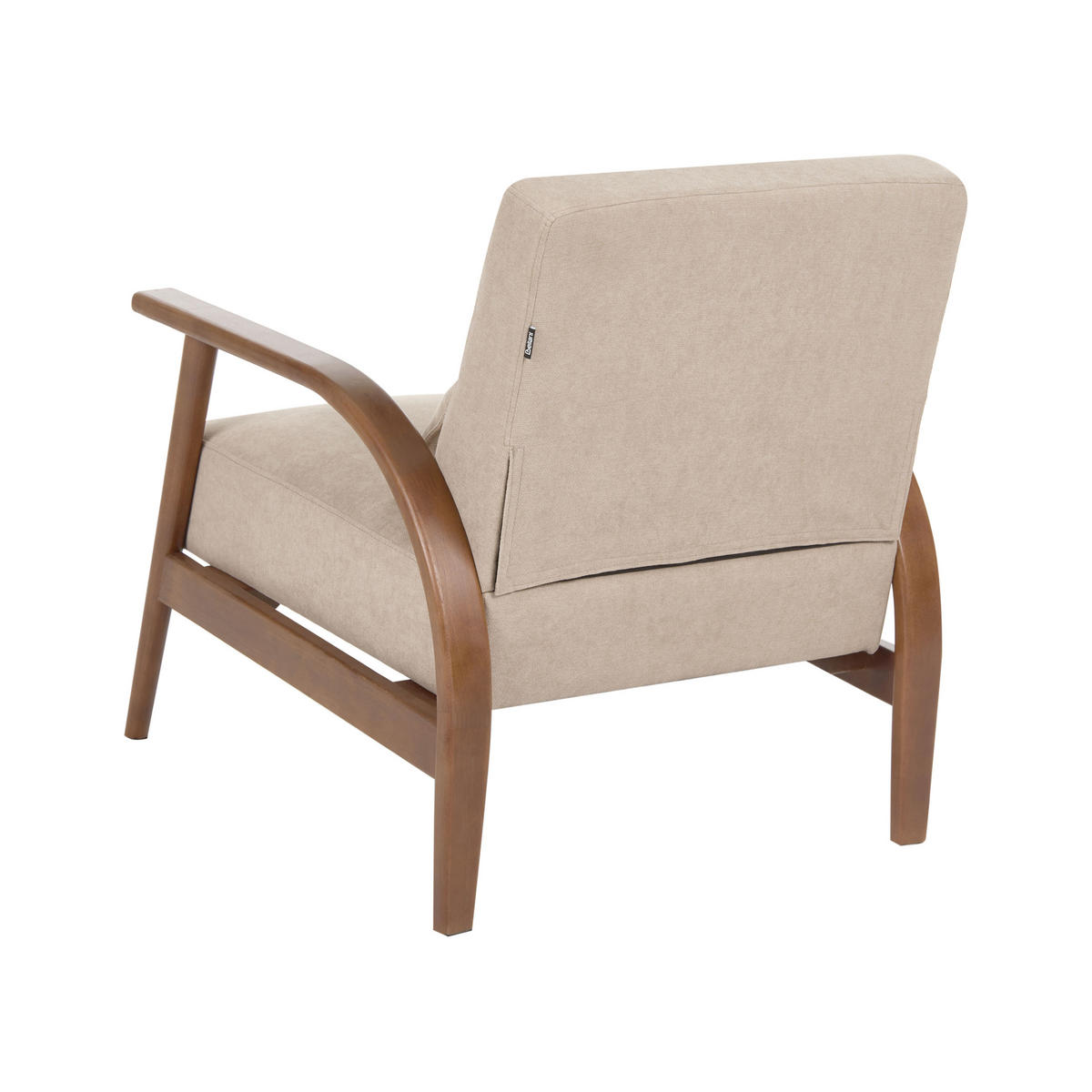 SESSEL Stoff Beige Skara - Beige/Braun, Textil (70/83/88cm) - Beliani